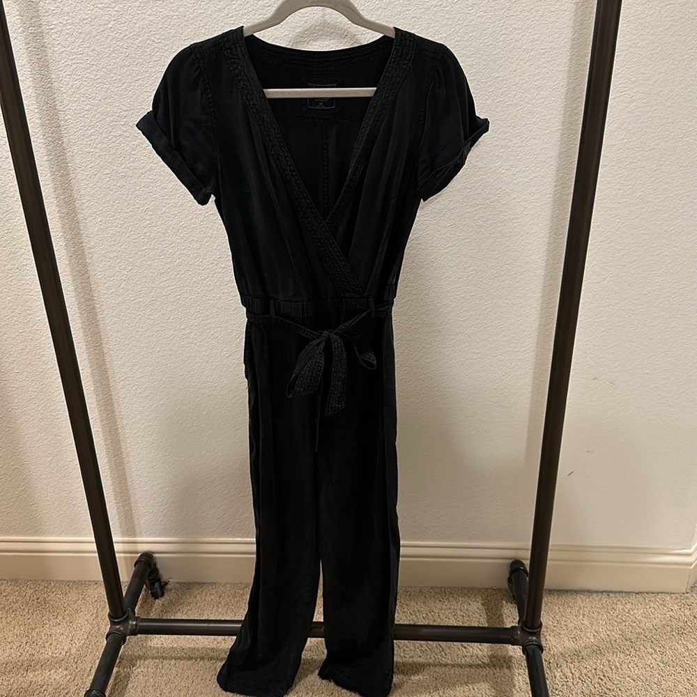 Abercrombie & Fitch Short Sleeve Straight Pant Jumpsuit